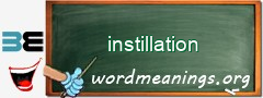 WordMeaning blackboard for instillation